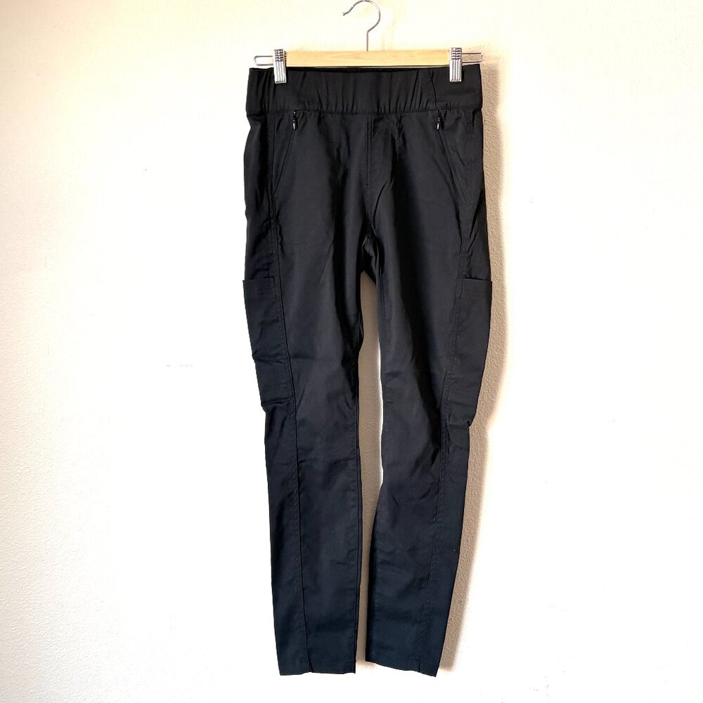 Prana Womens Mariel Jegging Pants Sz XS Black Stretch Pull On Skinny Fit Running